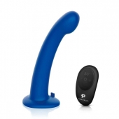 Синяя насадка Remote Control P-Spot G-Spot с черными трусиками - 20 см. - Pegasus - купить с доставкой в Абакане