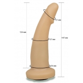 Телесная гладкая насадка Harness - 14,7 см. - LOVETOY (А-Полимер) - купить с доставкой в Абакане