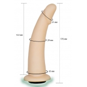 Телесная гладкая насадка-фаллоимитатор Harness - 17 см. - LOVETOY (А-Полимер) - купить с доставкой в Абакане