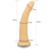 Телесная гладкая насадка-фаллоимитатор Harness - 20 см. - LOVETOY (А-Полимер) - купить с доставкой в Абакане