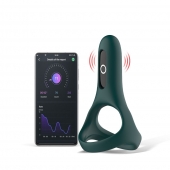 Изумрудное виброкольцо Magic Motion Rise с подхватом мошонки - Magic Motion - в Абакане купить с доставкой