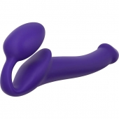 Фиолетовый безремневой страпон Silicone Bendable Strap-On - size M - Strap-on-me - купить с доставкой в Абакане