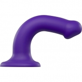 Фиолетовый фаллоимитатор-насадка Strap-On-Me Dildo Dual Density size M - 18 см. - Strap-on-me - купить с доставкой в Абакане