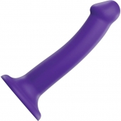 Фиолетовый фаллоимитатор-насадка Strap-On-Me Dildo Dual Density size M - 18 см. - Strap-on-me - купить с доставкой в Абакане