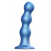 Голубая насадка Strap-On-Me Dildo Plug Balls size L - Strap-on-me - купить с доставкой в Абакане
