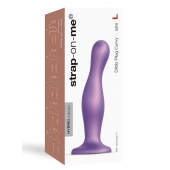 Фиолетовая насадка Strap-On-Me Dildo Plug Curvy size L - Strap-on-me - купить с доставкой в Абакане
