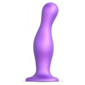 Фиолетовая насадка Strap-On-Me Dildo Plug Curvy size L - Strap-on-me - купить с доставкой в Абакане