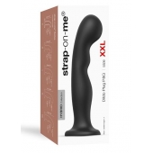 Черная насадка Strap-On-Me Dildo Plug P G size XXL - Strap-on-me - купить с доставкой в Абакане