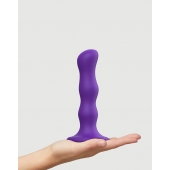 Фиолетовая насадка Strap-On-Me Dildo Geisha Balls size M - Strap-on-me - купить с доставкой в Абакане