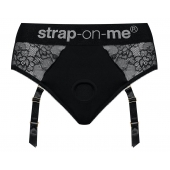 Черные трусики для насадок Diva Lingerie Harness - size S - Strap-on-me - купить с доставкой в Абакане