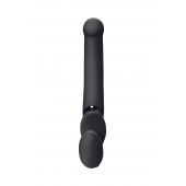 Черный безремневой вибрострапон Silicone Bendable Strap-On - size XL - Strap-on-me - купить с доставкой в Абакане