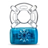 Синее эрекционное виброкольцо One Night Stand Vibrating C-Ring - Blush Novelties - в Абакане купить с доставкой