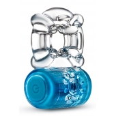 Синее эрекционное виброкольцо One Night Stand Vibrating C-Ring - Blush Novelties - в Абакане купить с доставкой
