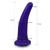 Фиолетовая гладкая изогнутая насадка-плаг - 13,3 см. - LOVETOY (А-Полимер) - купить с доставкой в Абакане