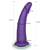 Фиолетовая гладкая изогнутая насадка-плаг - 17 см. - LOVETOY (А-Полимер) - купить с доставкой в Абакане