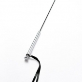 Черный кожаный стек с гладкой ручкой - 55 см. - Crazy Handmade - купить с доставкой в Абакане