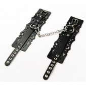 Узорчатые кожаные оковы с регулируемыми ремешками - Crazy Handmade - купить с доставкой в Абакане