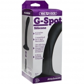 Черная изогнутая насадка Vac-U-Lock G-Spot - 16,5 см. - Doc Johnson - купить с доставкой в Абакане