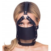 Черный намордник с кляпом-шаром Head Harness With A Gag - Orion - купить с доставкой в Абакане