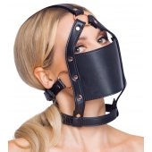 Черный намордник с кляпом-шаром Head Harness With A Gag - Orion - купить с доставкой в Абакане