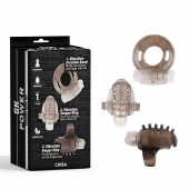 Набор из 3 дымчатых эрекционных колец с вибрацией Teasers Ring Kit - Chisa - в Абакане купить с доставкой