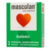 Презервативы анатомической формы Masculan Anatomic - 3 шт. - Masculan - купить с доставкой в Абакане