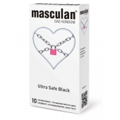 Ультрапрочные презервативы Masculan Ultra Safe Black - 10 шт. - Masculan - купить с доставкой в Абакане