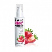 Съедобное согревающее массажное масло Love Me Tender Strawberry с ароматом клубники - 100 мл. - Love to Love - купить с доставкой в Абакане
