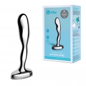 Стальной стимулятор простаты Stainless Steel Prostate Plug - 11,5 см. - b-Vibe - в Абакане купить с доставкой
