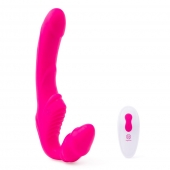 Розовый безремневой страпон на радиоуправлении Strapless Together - 22 см. - Together Toy - купить с доставкой в Абакане