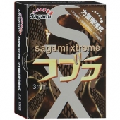 Суженные к основанию презервативы Sagami Xtreme COBRA - 3 шт. - Sagami - купить с доставкой в Абакане