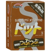 Презервативы Sagami Xtreme FEEL UP с точечной текстурой и линиями прилегания - 3 шт. - Sagami - купить с доставкой в Абакане