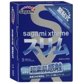 Розовые презервативы Sagami Xtreme FEEL FIT 3D - 3 шт. - Sagami - купить с доставкой в Абакане