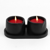 Набор из 2 низкотемпературных свечей для БДСМ «Оки-Чпоки» с ароматом земляники - Сима-Ленд - купить с доставкой в Абакане