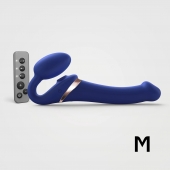 Синий безремневой страпон Multi Orgasm Size M с клиторальной стимуляцией - Strap-on-me - купить с доставкой в Абакане