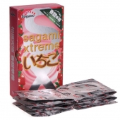 Презервативы Sagami Xtreme Strawberry c ароматом клубники - 10 шт. - Sagami - купить с доставкой в Абакане