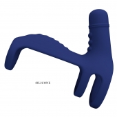 Синяя вибронасадка на пенис Vibrating Penis Sling - Baile - в Абакане купить с доставкой