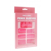 Набор из 7 розовых насадок на пенис ONE-A-DAY PENIS SLEEVES PINK - Seven Creations - в Абакане купить с доставкой