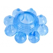 Голубая гелевая насадка-цветок - Toyfa Basic - в Абакане купить с доставкой