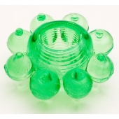 Зеленое эрекционное кольцо-цветок - Toyfa Basic - в Абакане купить с доставкой