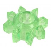 Зеленое эрекционное кольцо-звезда - Toyfa Basic - в Абакане купить с доставкой