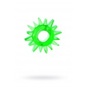 Зеленое эрекционное кольцо-солнце - Toyfa Basic - в Абакане купить с доставкой