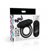 Черное эрекционное виброкольцо 28X Remote Control Vibrating Cock Ring   Bullet - XR Brands - в Абакане купить с доставкой