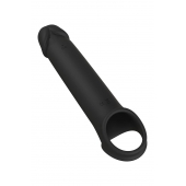 Черная насадка-удлинитель с вибрацией Vibrating Extender With Remote - Dream Toys - в Абакане купить с доставкой