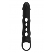 Черная насадка-удлинитель Vibrating Extender With Remote с вибрацией - Dream Toys - в Абакане купить с доставкой