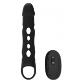 Черная насадка-удлинитель Vibrating Extender With Remote с вибрацией - Dream Toys - в Абакане купить с доставкой