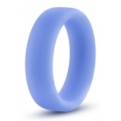 Голубое люминесцентное кольцо Silicone Glo Cock Ring - Blush Novelties - в Абакане купить с доставкой