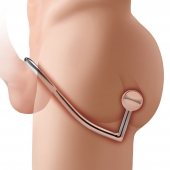 Кольцо на пенис с анальным стимулятором Stainless Steel Anal Hook   Cock Ring - BlueLine - в Абакане купить с доставкой
