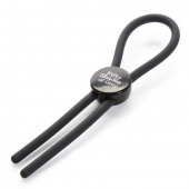 Тёмно-серое эрекционное кольцо с зажимом Again and Again Adjustable Cock Ring - Fifty Shades of Grey - в Абакане купить с доставкой
