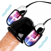 Черная стимулирующая насадка для головки полового члена Multi Speed Vibrating Penis Head Teaser - XR Brands - в Абакане купить с доставкой